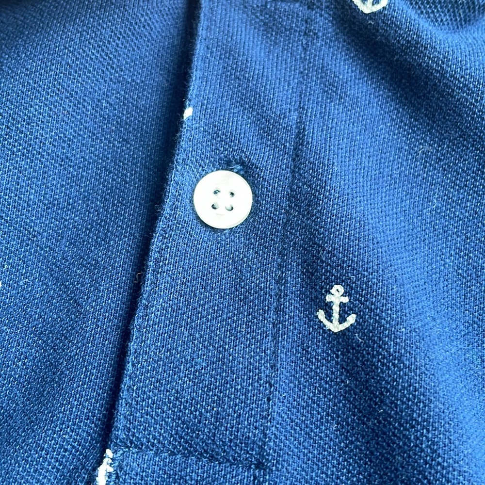 Carters Blue Anchor Print Polo Shirt. New With Tags - Picture 6 of 6